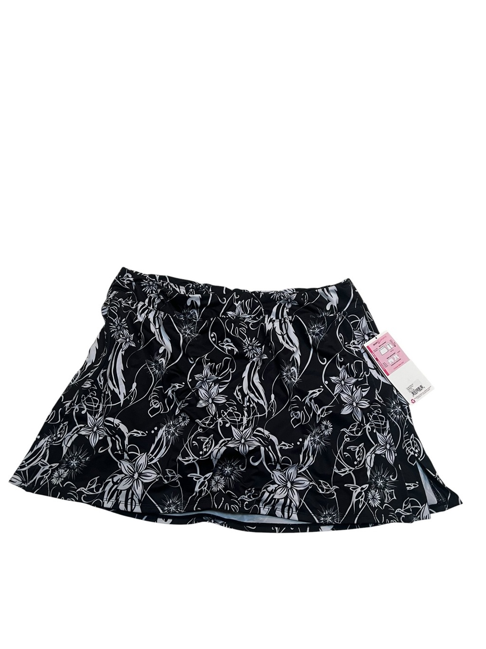 Skirt Sports Cruiser Bike Girl Skort Paradise Print Black White XL